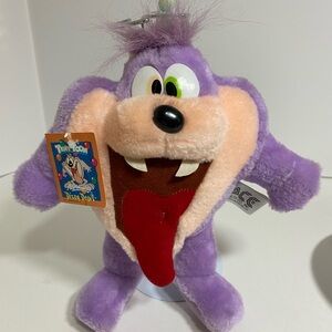 Vintage 1990 Tiny Toons DIZZY DEVIL 10” Plush Tazmanian Devil Baby Taz NWT